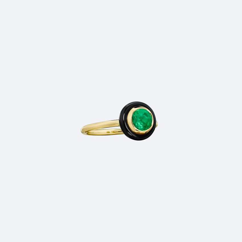 Chakra Frames Emerald Ring