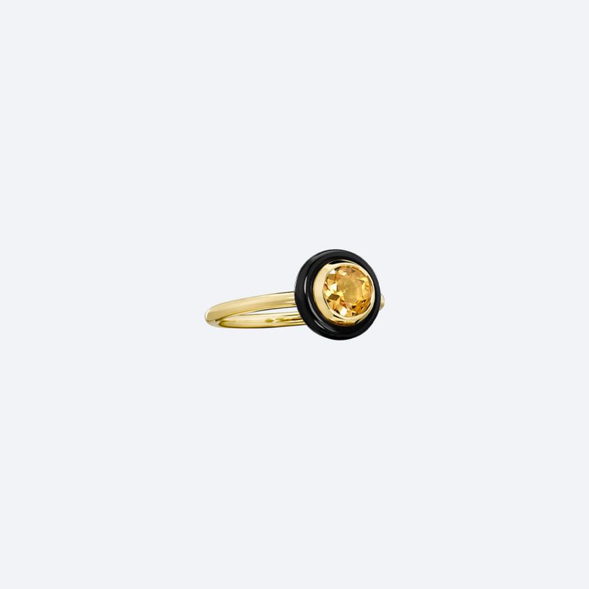 Chakra Frames Yellow Citrine Ring