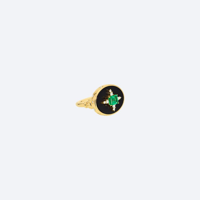 Crucis Emerald Ring