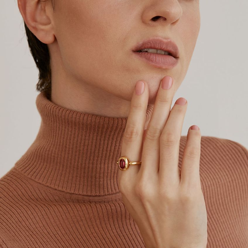 Bold Spinel Ring