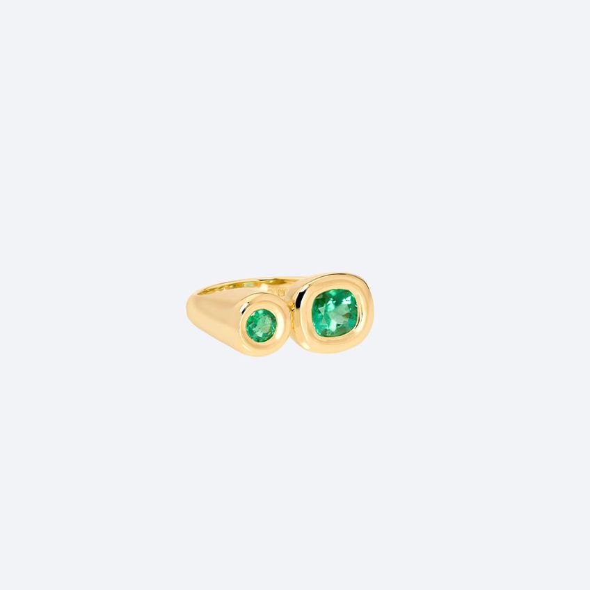 Double Emerald Ring