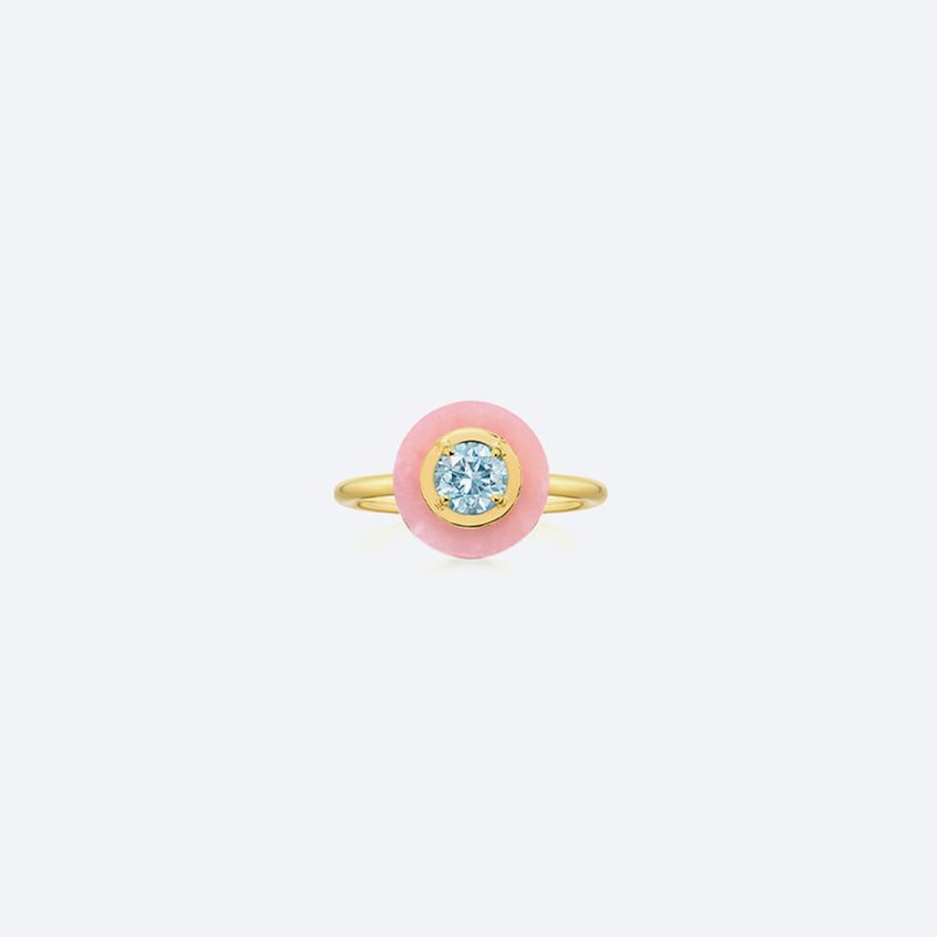 Blue Topaz Frames Ring