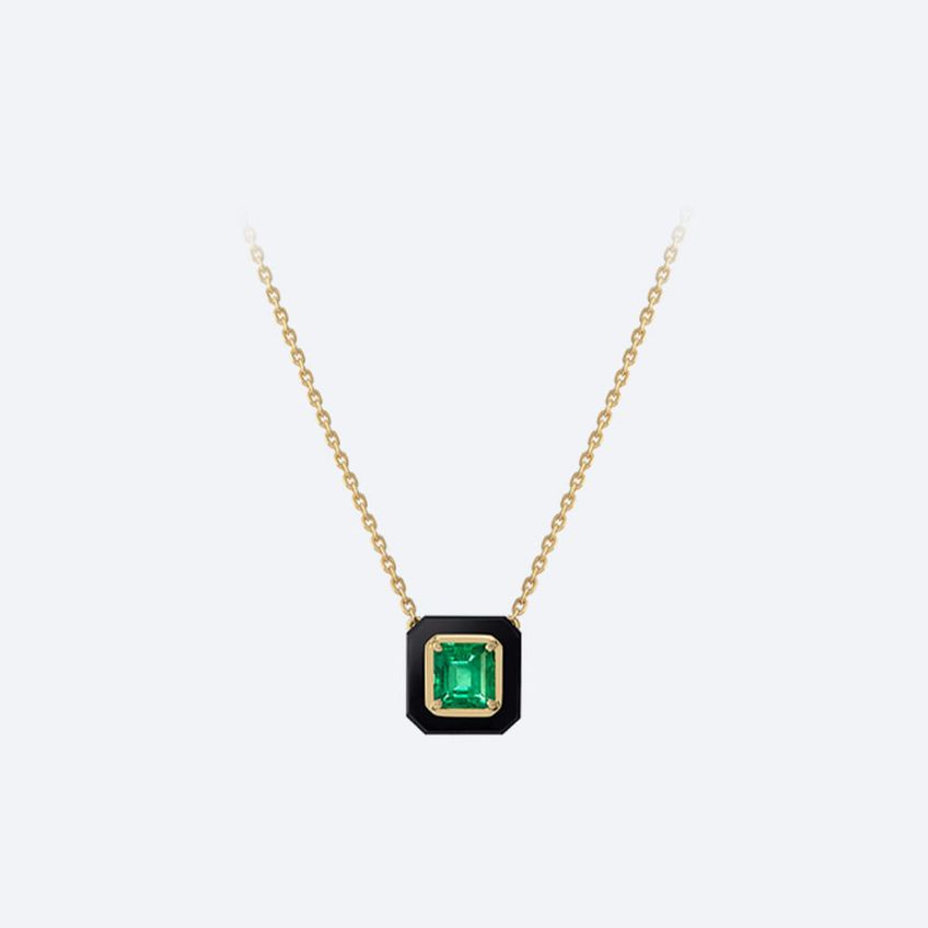 Emerald Frames Necklace