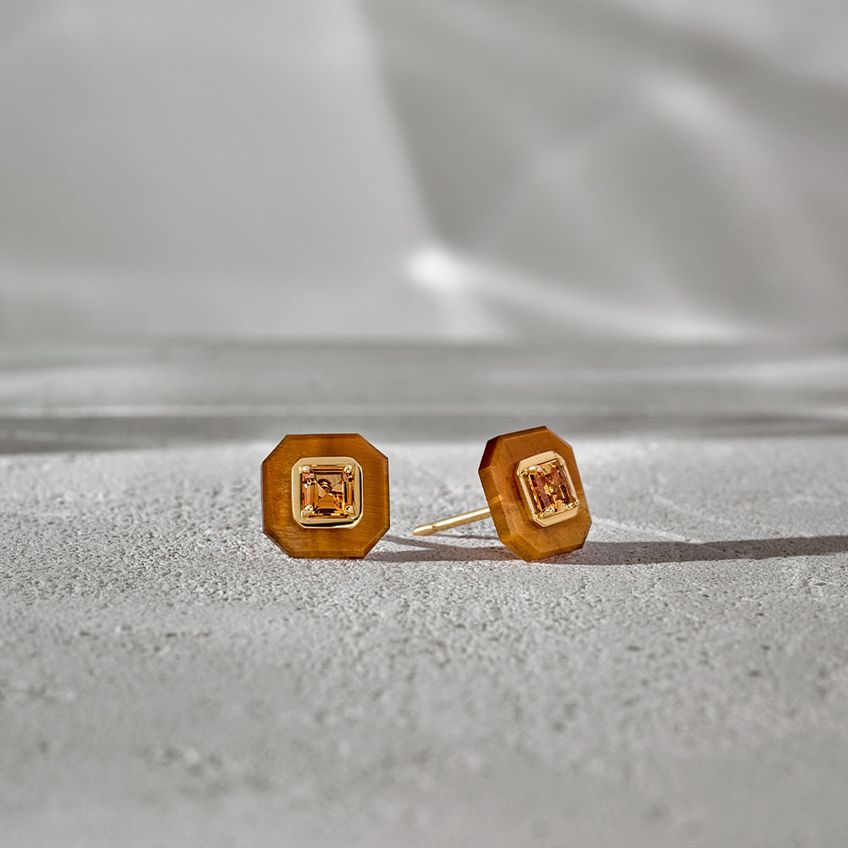 Citrine Frames Earrings