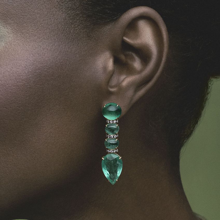 Anatha Emerald Earrings