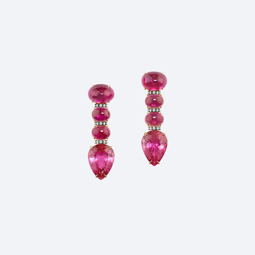 Anatha Rubellite Earrings