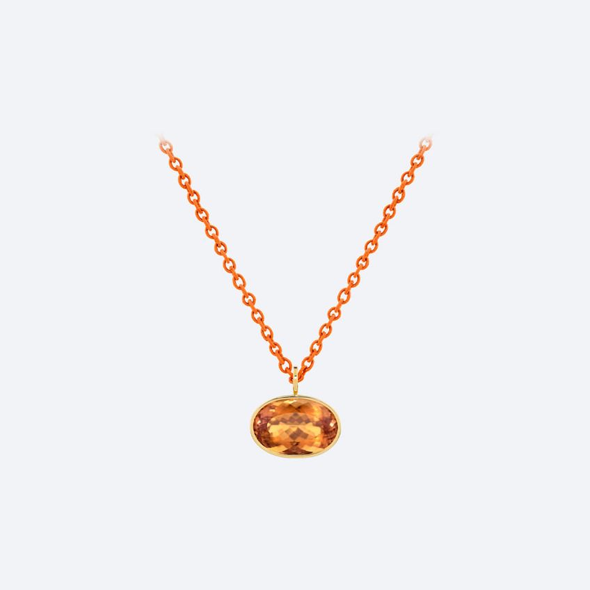 Orange Citrine Mudra Necklace