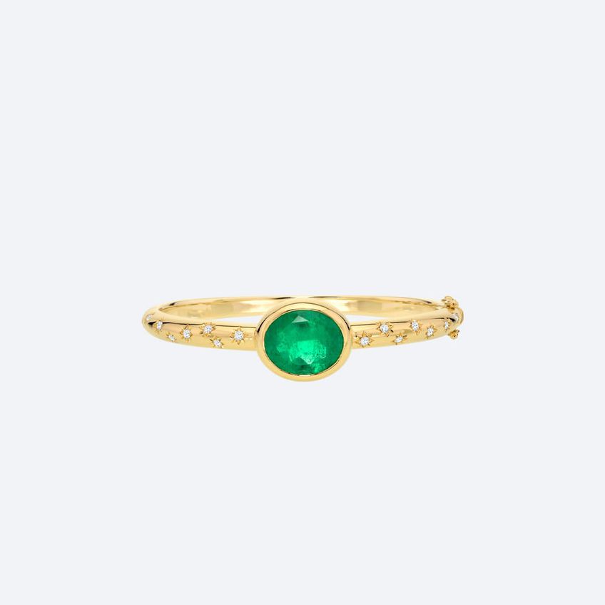 Star Bold Emerald Bracelet