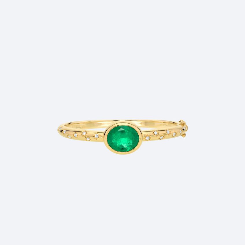 Star Bold Emerald Bracelet