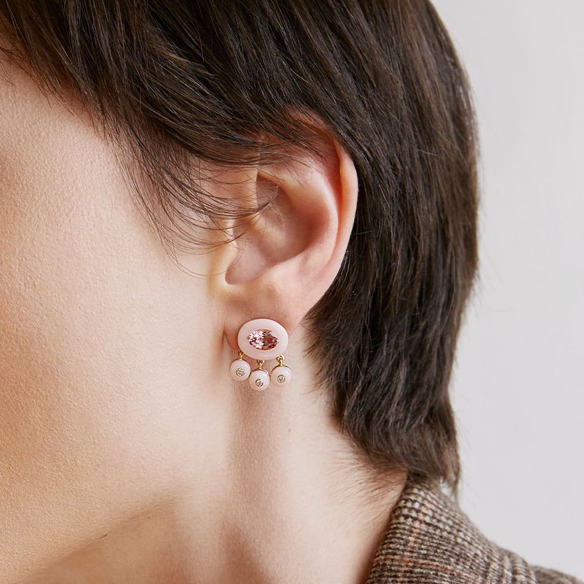 Boto-Cor-De-Rosa Earrings