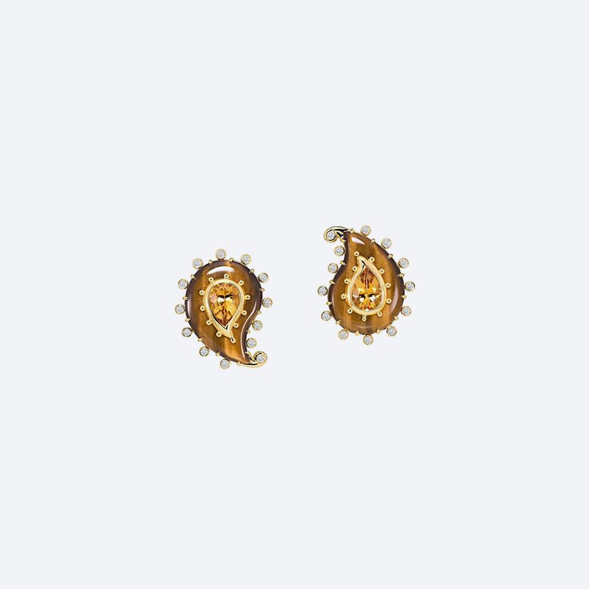 Paisley Tiger's Eye Earrings