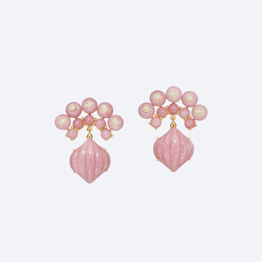 Floresta Pink Opal Earrings