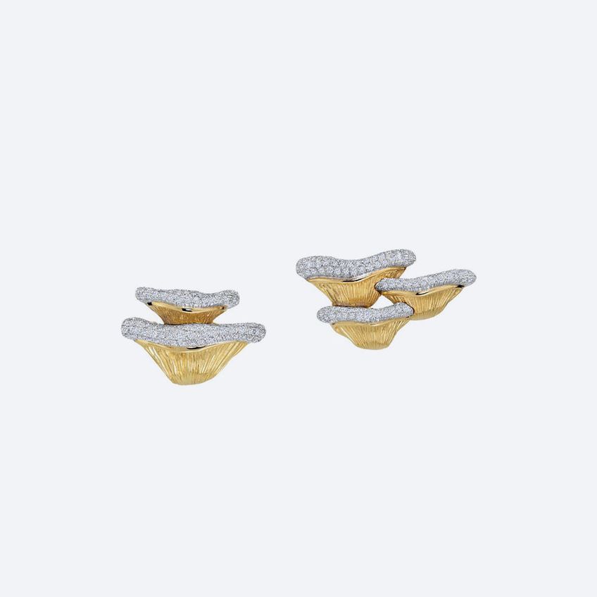 Oyster Diamond Earrings