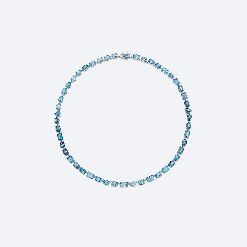 Love Wins Small Blue Topaz Necklace