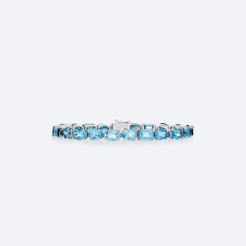 Love Wins Small Blue Topaz Bracelet