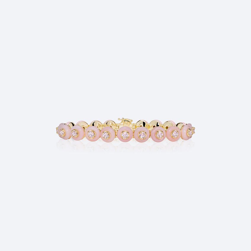 Riviera Frames Pink Opal Bracelet