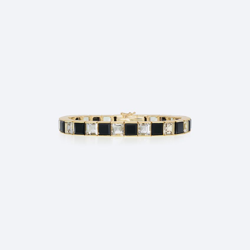 Riviera Block Black Quartz Bracelet