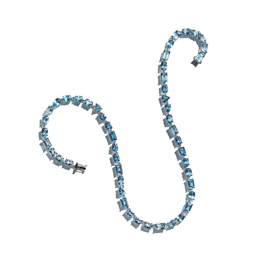 Love Wins Small Blue Topaz Necklace