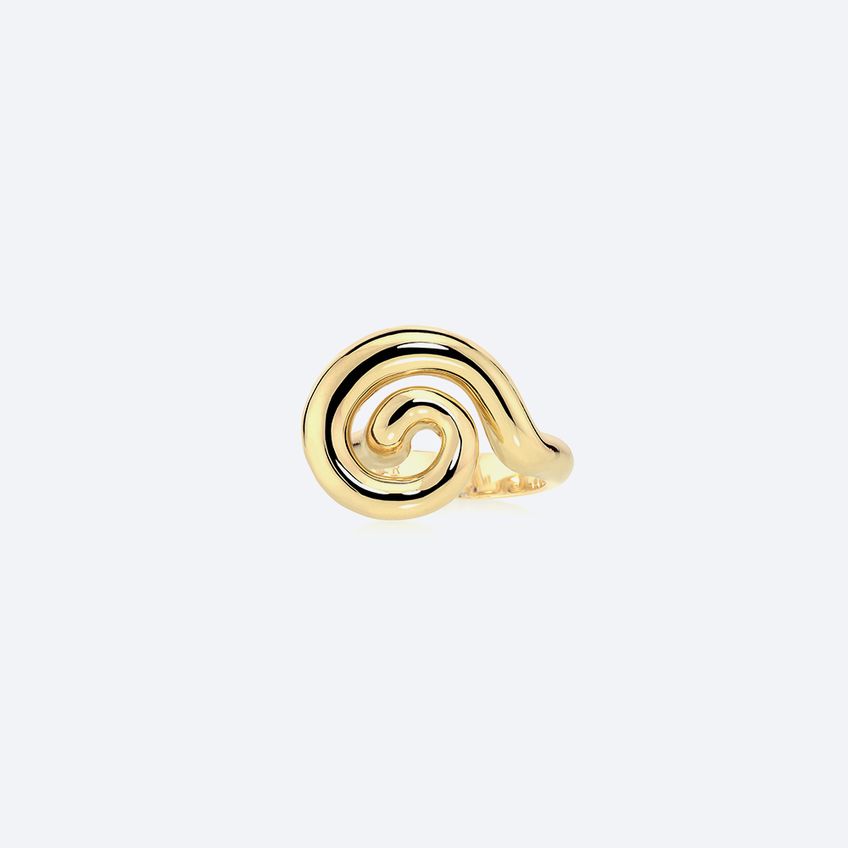 Gold "S" Ring