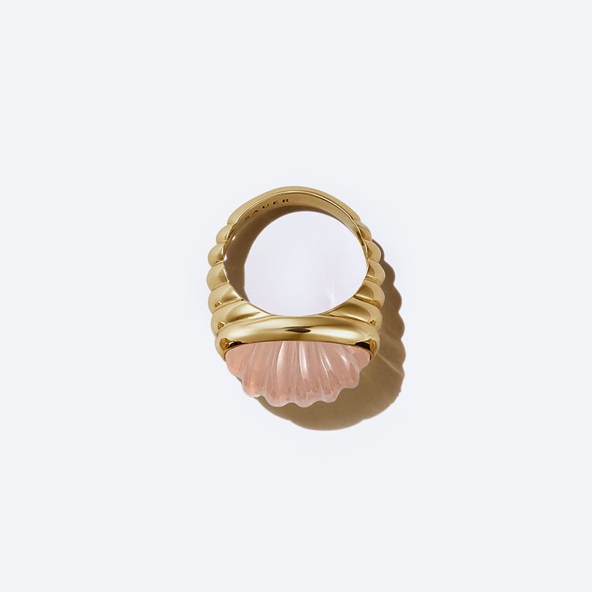 Pink Quartz Yam Ring