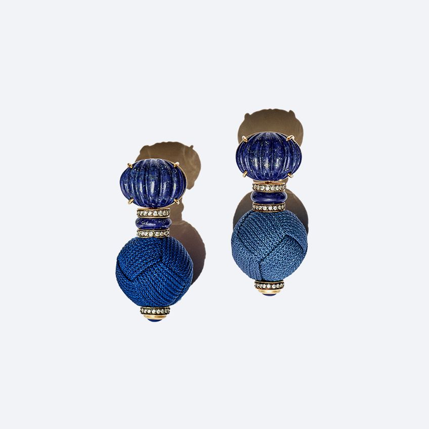 Lapis Lazuli Yam Earrings