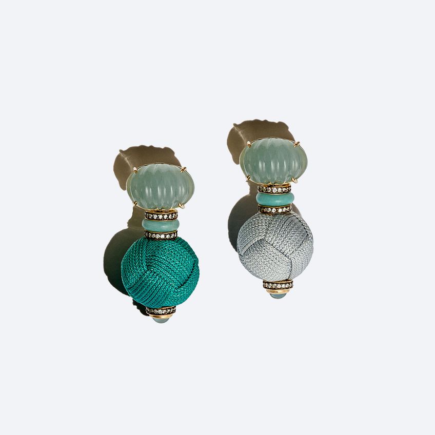 Aquamarine Yam Earrings