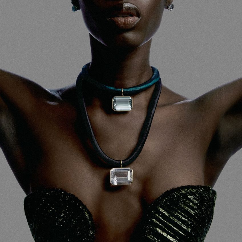 Yvonne Prasiolite Necklace
